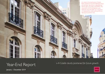 Year-End Report  Janua  Ja  uary  Decem  ecember  er 2019  2019  1  Catella group  |  Interim
