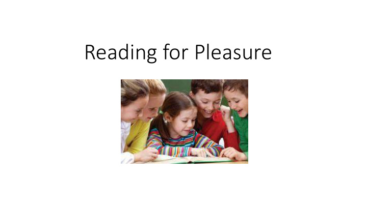 reading for pleasure