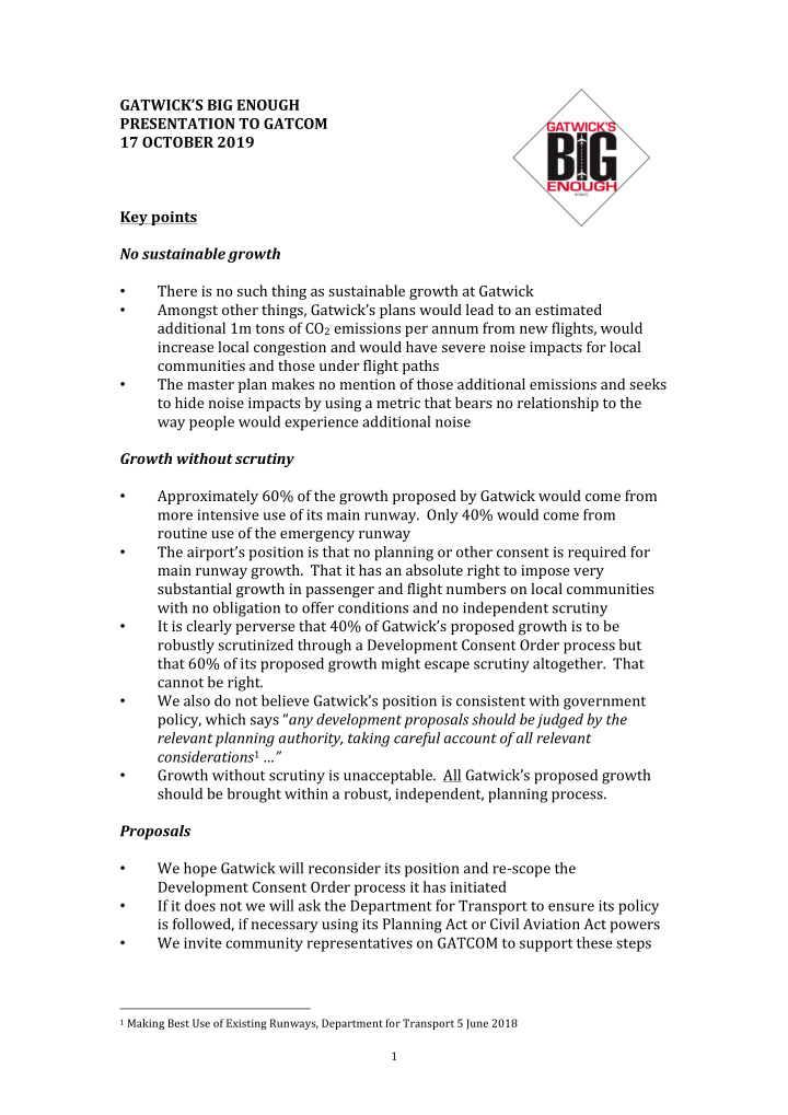 gatwick s big enough presentation to gatcom 17 october