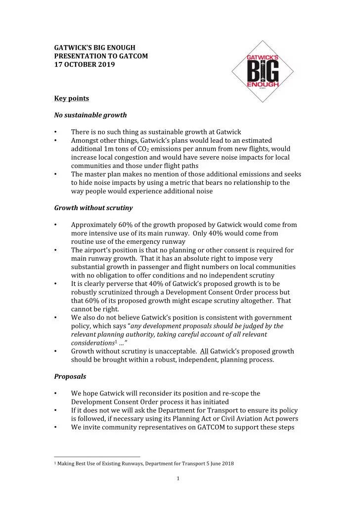 gatwick s big enough presentation to gatcom 17 october