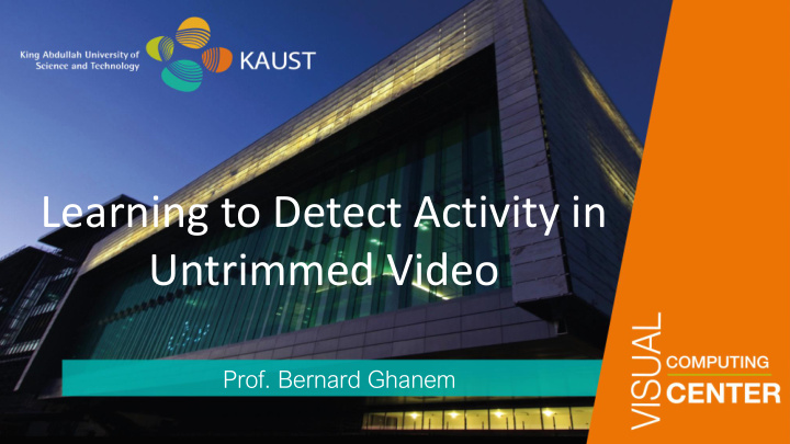 learning to detect activity in