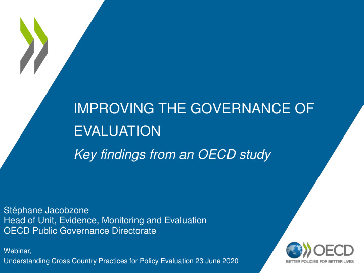 improving the governance of evaluation