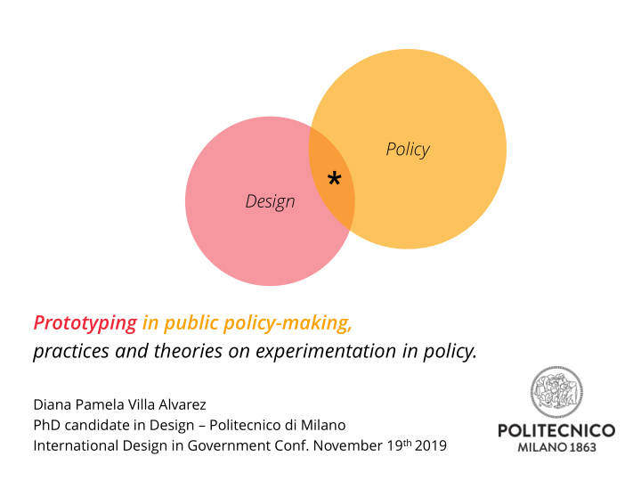 design prototyping in public policy making practices and