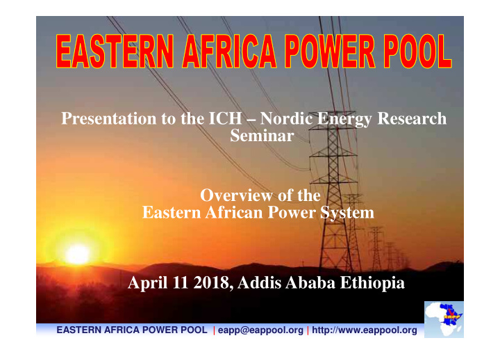 presentation to the ich nordic energy research seminar