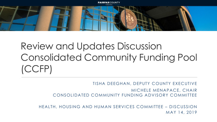 consolidated community funding pool