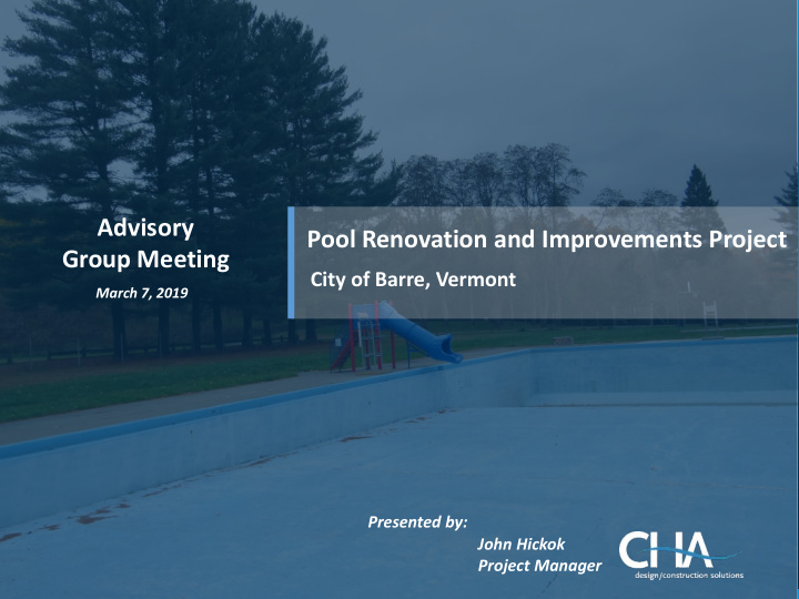 pool renovation and improvements project group meeting