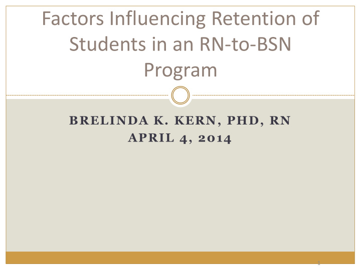 factors influencing retention of
