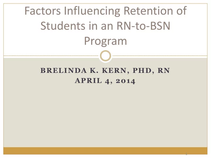 factors influencing retention of