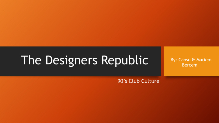 the designers republic