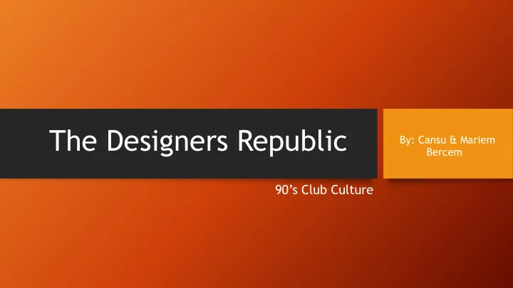 the designers republic