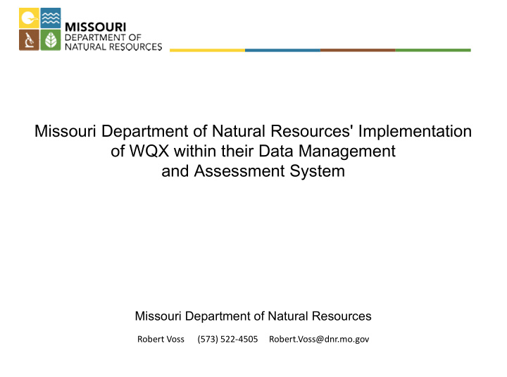 missouri department of natural resources implementation
