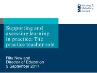 supporting and assessing learning in practice the