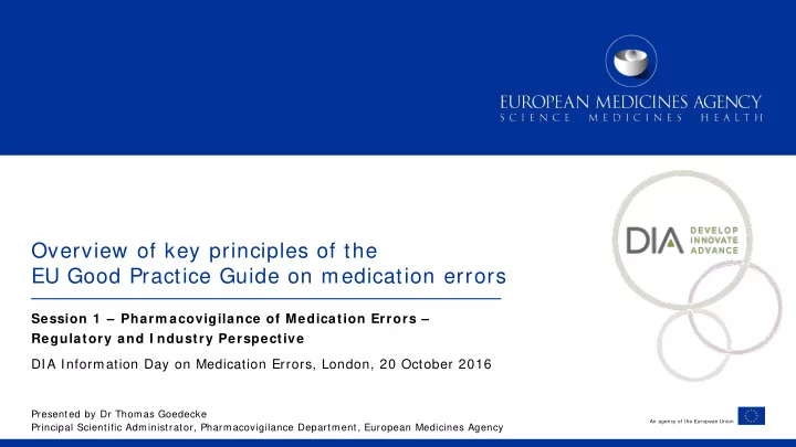 overview of key principles of the eu good practice guide