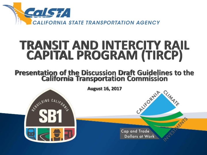 transit and intercity rail capital program tircp