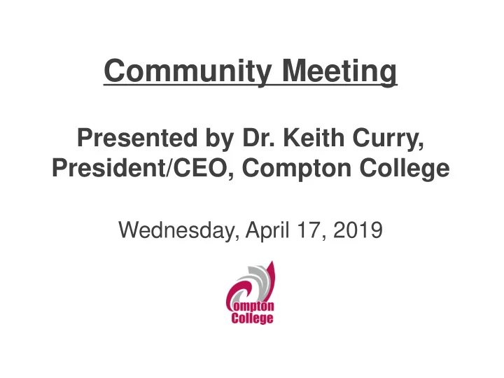 community meeting