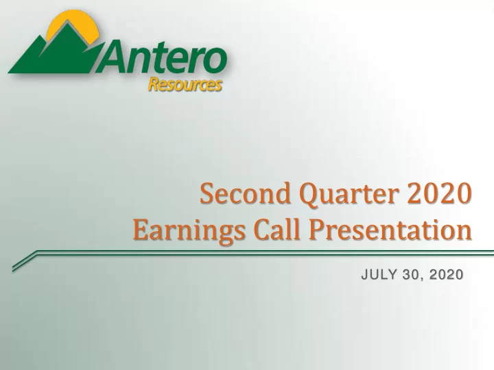 second quarter 2020