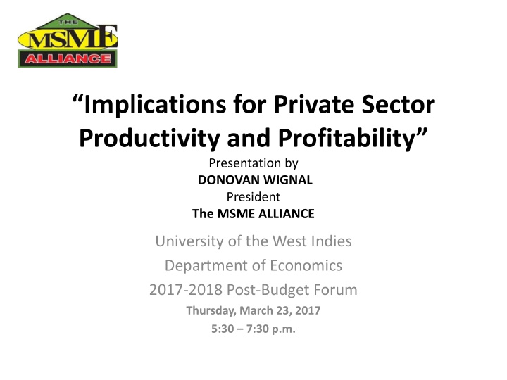 implications for private sector productivity and