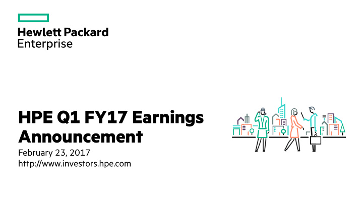 hpe q1 fy17 earnings announcement