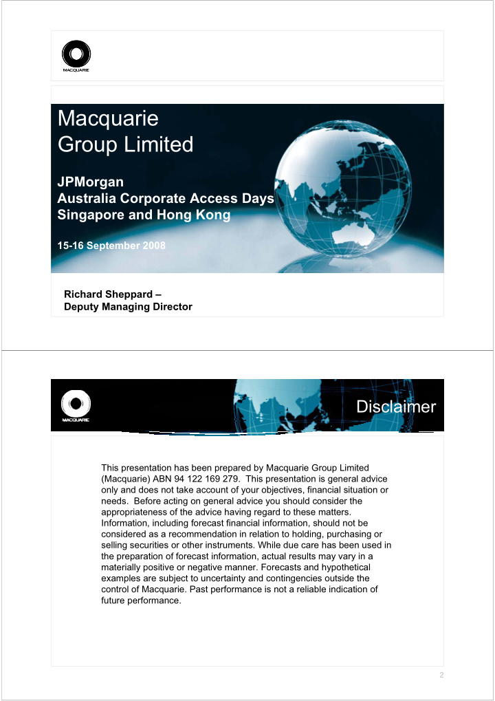 macquarie group limited