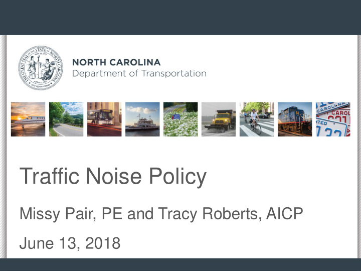 traffic noise policy