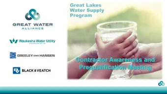 Contractor Awareness and  Contractor Awareness and  Prequalification Meeting  Prequalification