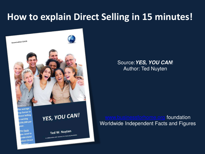 how to explain direct selling in 15 minutes