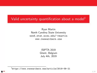 Setup  Consider a classical statistical inference problem: observable data Y ; statistical model Y