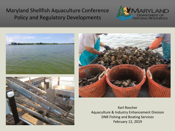 maryland shellfish aquaculture conference