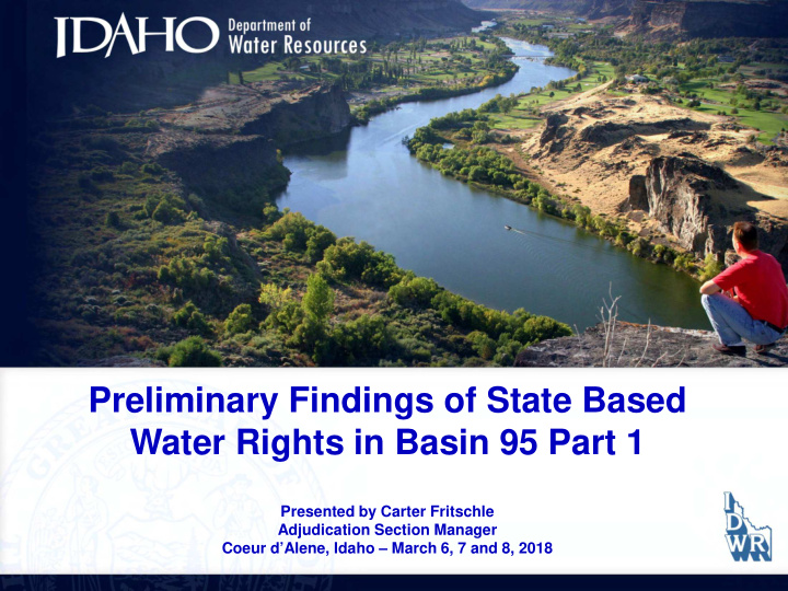 preliminary findings of state based water rights in basin