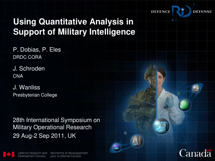 using quantitative analysis in support of military