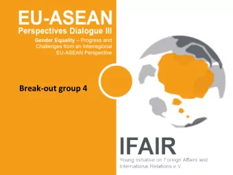 Break-out  group  4    Marisna (Indonesia)    Policy  recommenda.on  1: