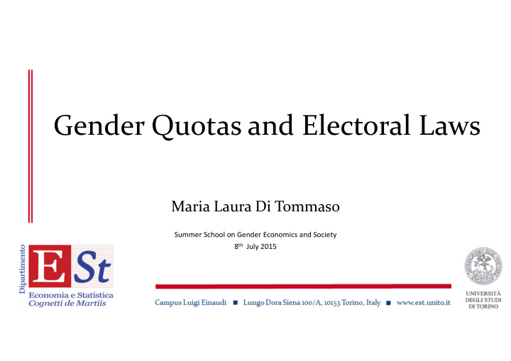 gender quotas and electoral laws
