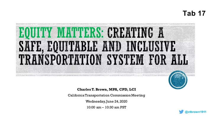 equity matters
