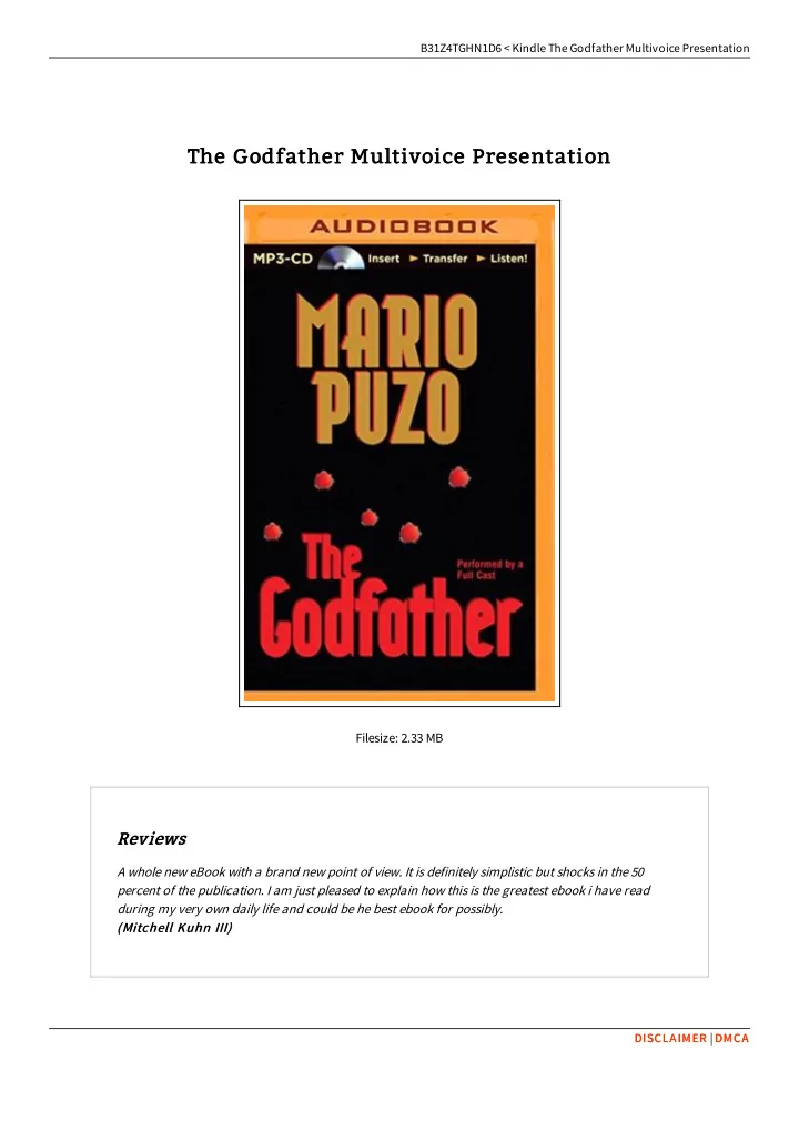 the godfather multivoice presentation the godfather