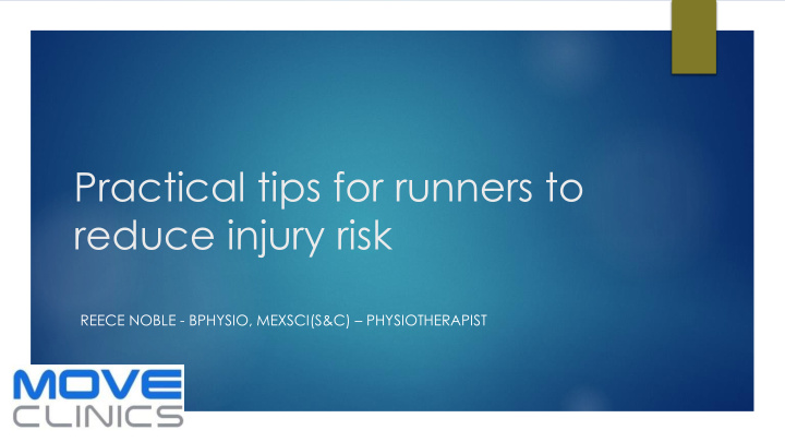 practical tips for runners to reduce injury risk