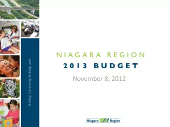 November 8, 2012  Niagara Regional Police Service  Budget Presentation  2013 Operating