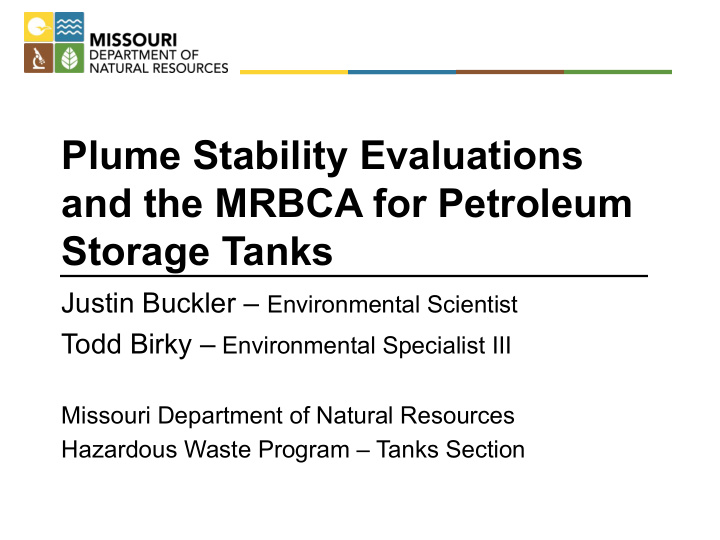 plume stability evaluations and the mrbca for petroleum