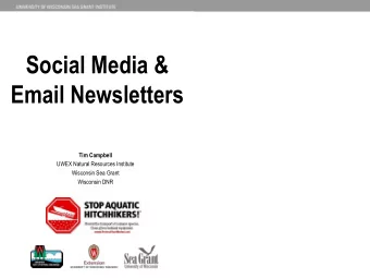 Email Newsletters  Tim Campbell  UWEX Natural Resources Institute  Wisconsin Sea Grant  Wisconsin