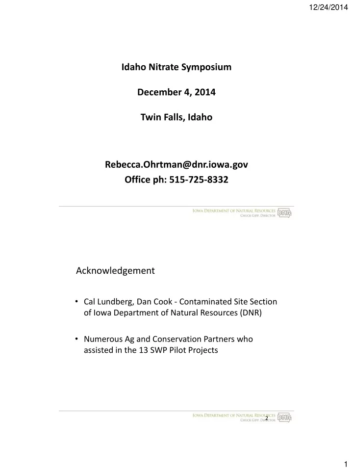 december 4 2014 twin falls idaho rebecca ohrtman dnr iowa