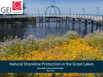 Natural Shoreline Protection in the Great Lakes  Brian Majka, Restoration Ecologist  May, 2019