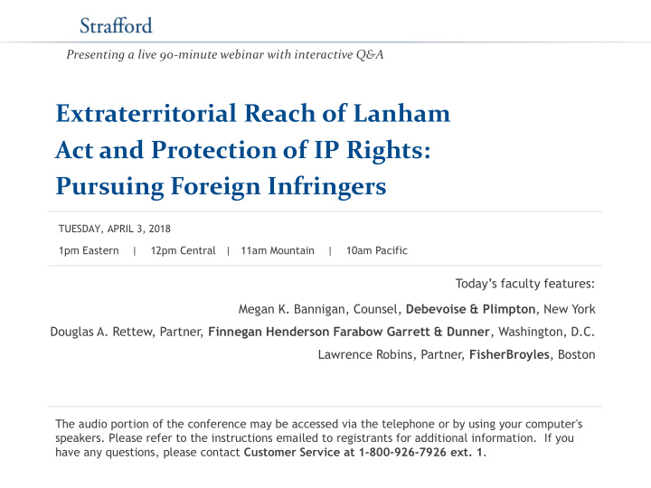 extraterritorial reach of lanham act and protection of ip