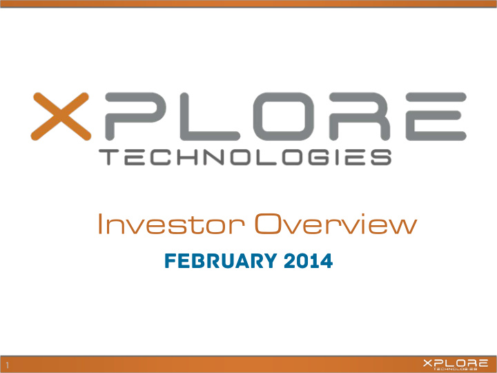 investor overview