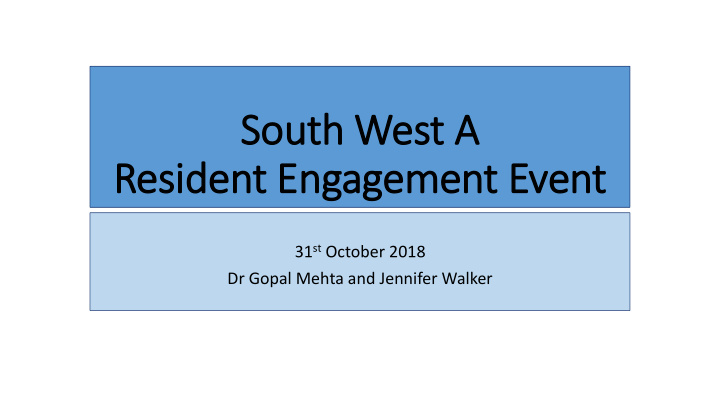 resident engagement event