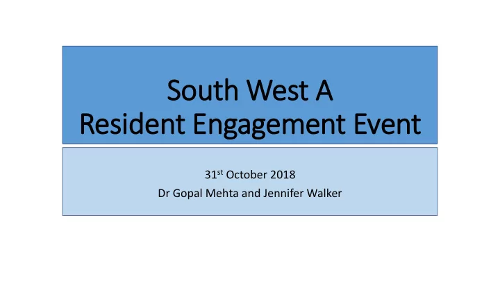 resident engagement event