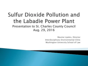 Washington University School of Law  Required by Clean Air Act  Set by Environmental