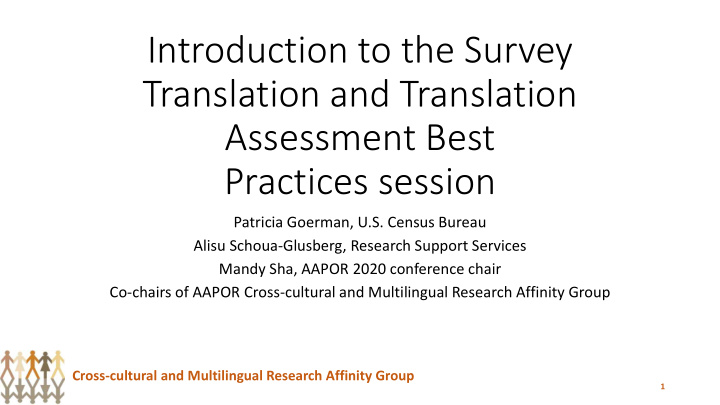 introduction to the survey translation and translation