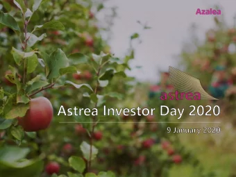 Who is Azalea?  About Us  Wholly-owned  Independent board  Investor, developer  subsidiary of