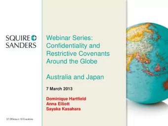 Around the Globe  Australia and Japan  7 March 2013  Dominique Hartfield  Anna Elliott  Sayaka