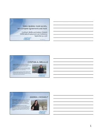 1  The current landscape of trade secret law  09/30/16  4  Enactment of the Defend Trade Secrets