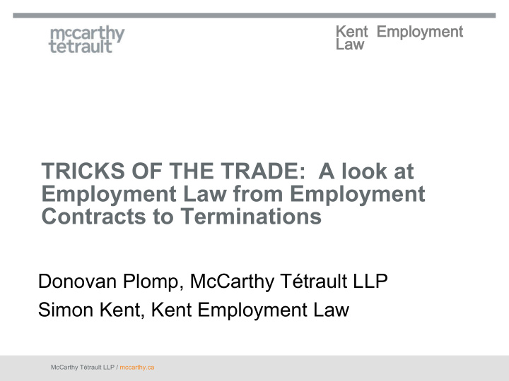 tricks of the trade a look at employment law from
